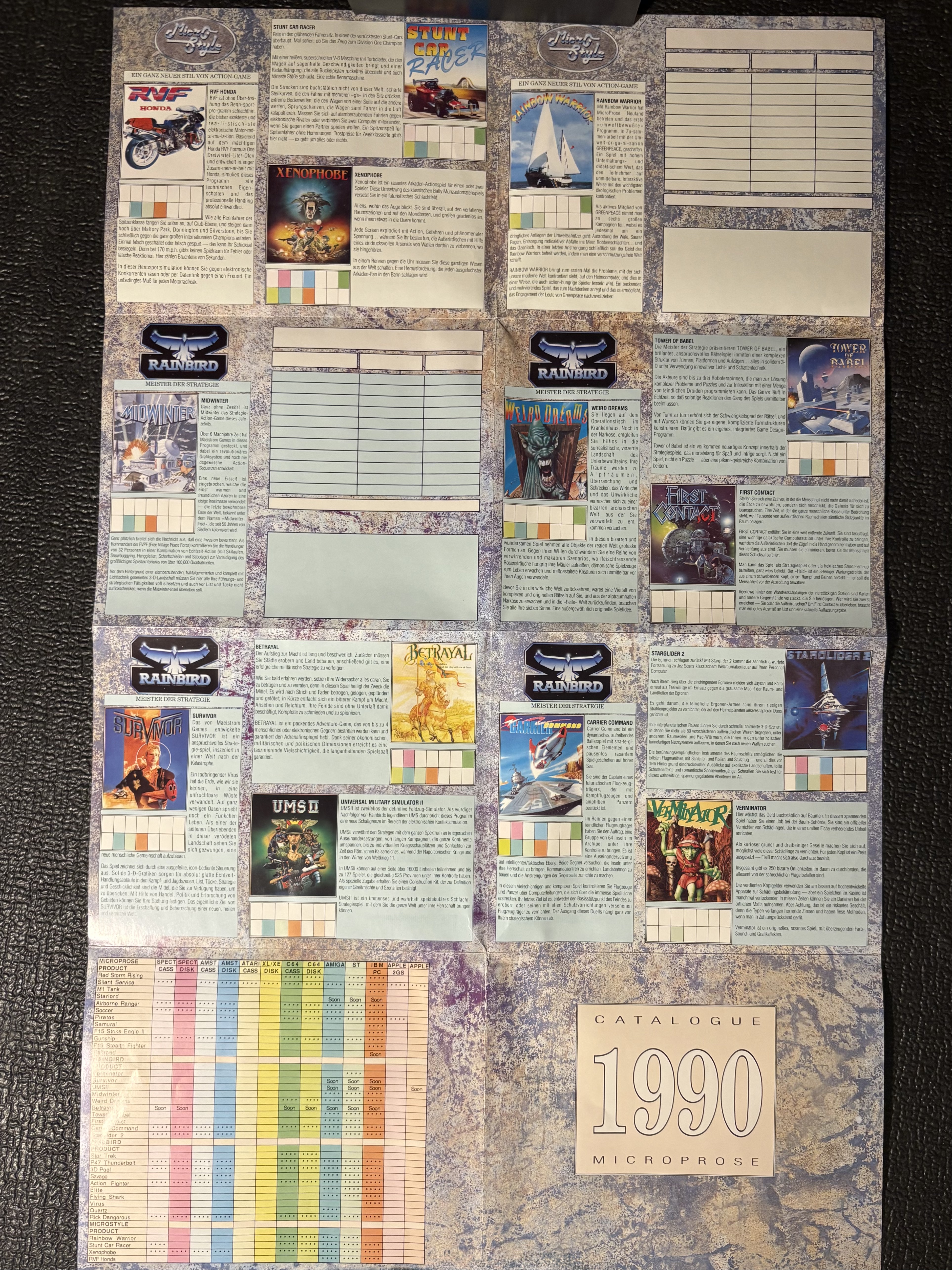 MicroProse Catalogue 1990